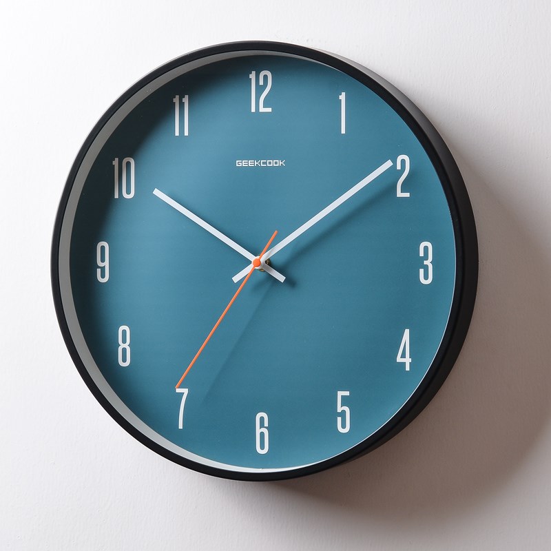 蓝色北欧极简挂钟客厅家用时尚个性创意现代NO简约轻奢网红挂墙钟