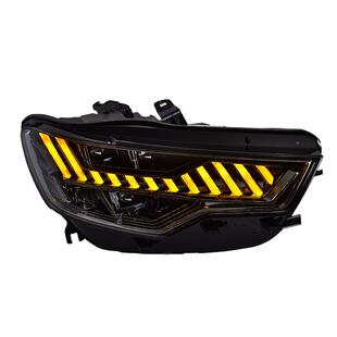 蓝奥迪A6L适升用于适一用12-15款奥迪A6L大灯总成低高款抹跑马日