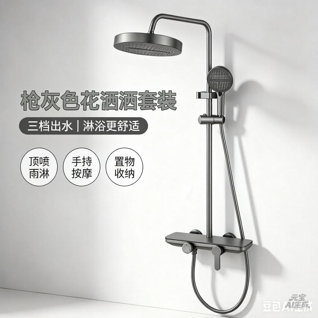 全铜主体三档出水淋浴花