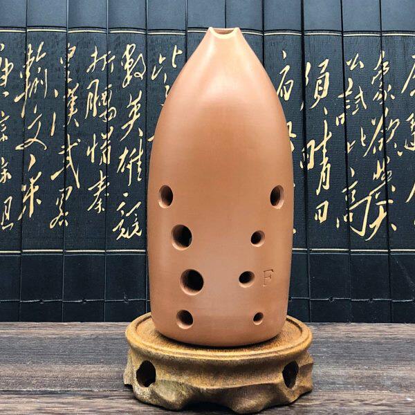风谣乐器专业演奏考级10孔十孔双腔初学红陶复古埙F调G调笔筒包邮