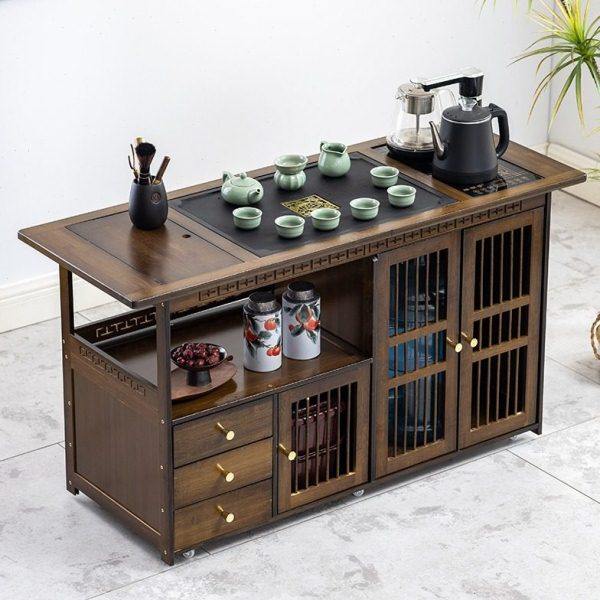 8V移动家用小茶台茶桌简约茶车客厅阳台烧水壶一体茶几茶盘茶具套,商业/办公家具,茶台/茶桌,淘宝优惠券,粉丝福利购,淘宝优惠卷