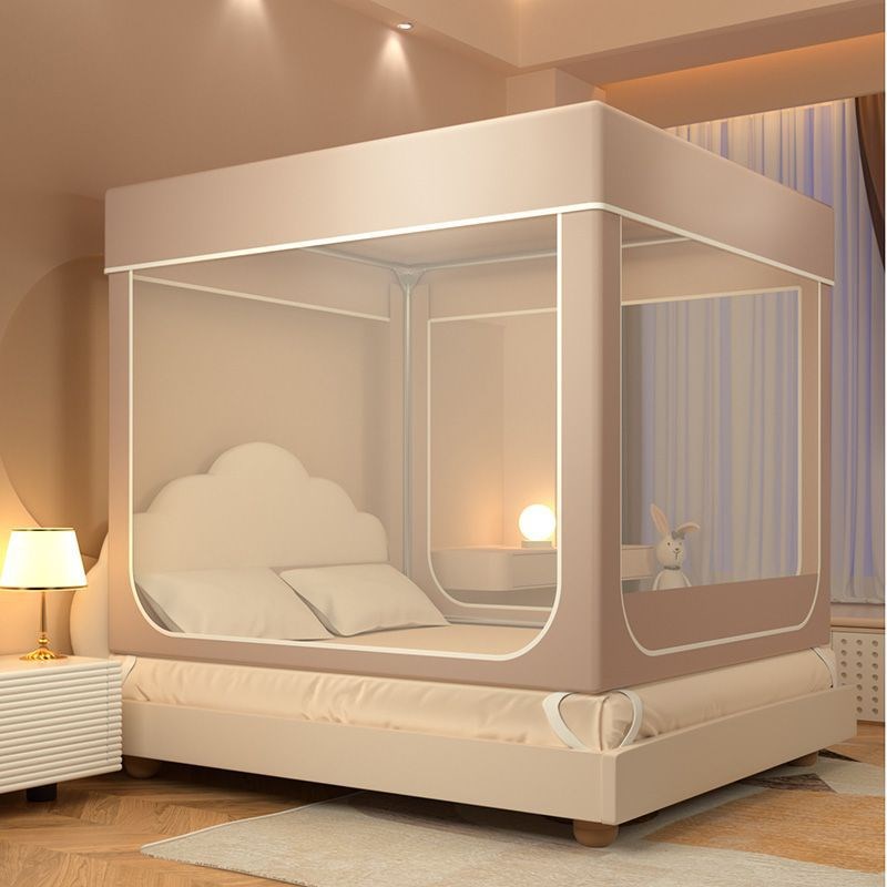 防摔蚊帐家用卧室2024新款强遮光床帘一体式床上帐篷免安装蒙古包