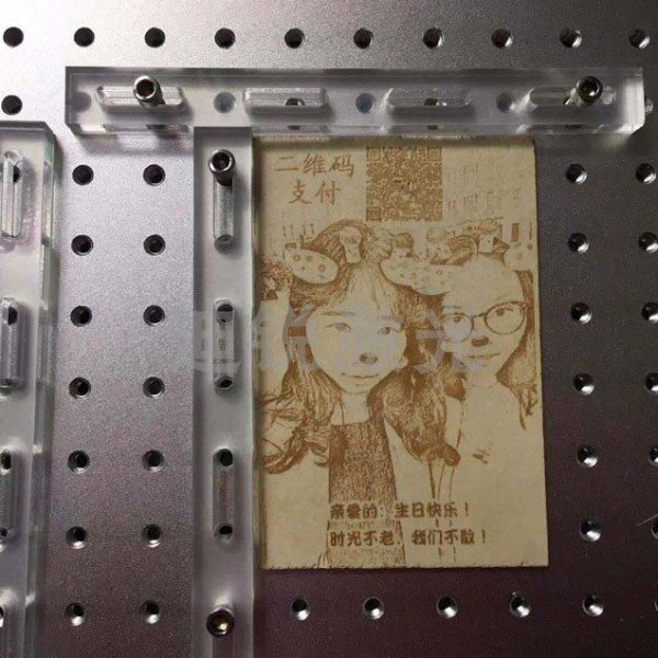 激光打标机工装配件亚克力定位条焊接镭射雕刻机工作铝板直角靠山图片