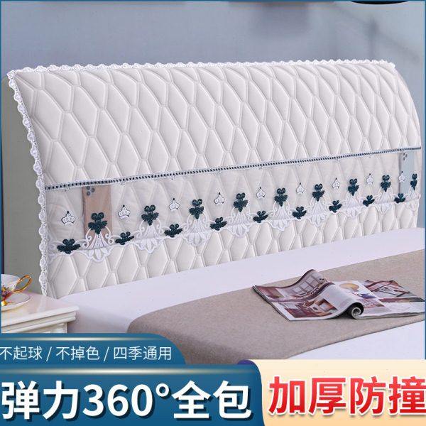 2023新款加厚床头罩现代木床皮床盖布套子罩简约卧室纯色简单大方,居家布艺,床头罩,淘宝优惠券,粉丝福利购,淘宝优惠卷