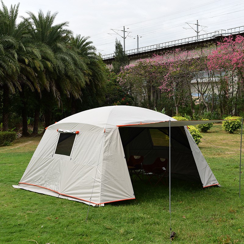 Alltel户外天幕6-10人大空间休闲野外折叠沙滩遮阳凉棚防雨钓鱼帐