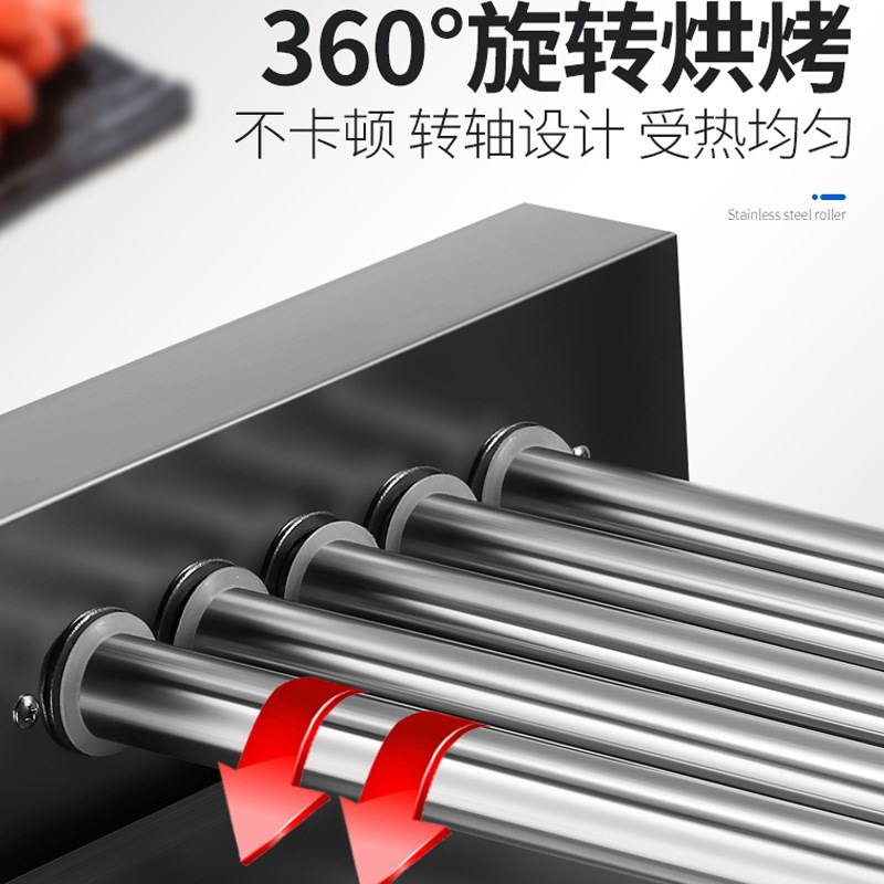 【新款】商用小型烤肠机全自动烤香肠摆摊迷你火腿肠热狗机