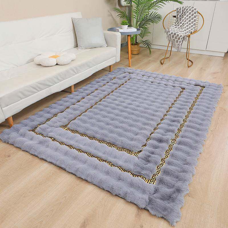 兔毛家地毯大尺寸用客皮行10厅毯床边飘窗沙发垫衣帽间地垫泡泡仿