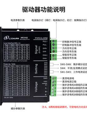 新力川两M相C542E进驱动步器配57步进机MC542P-2脉冲模拟量电驱动
