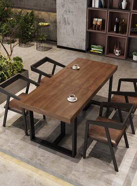 美式工业店风组餐jx-餐桌0桌椅合商用酒吧火座锅餐厅卡酒馆清吧实