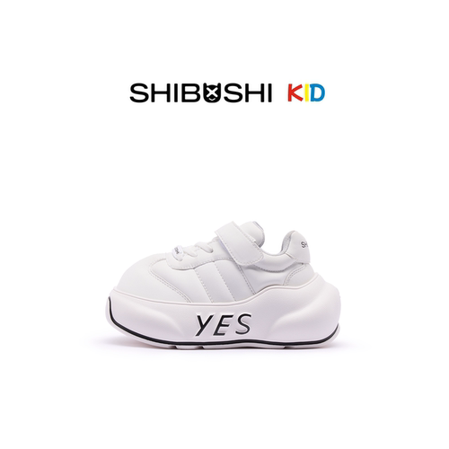 是不是SHIBUSHI童鞋白墩墩休闲鞋