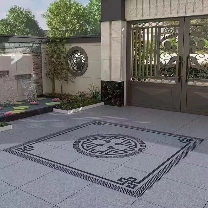 拼花地砖防滑耐磨抗冻庭院地砖院子地铺石中式别墅新拼花入户门厅