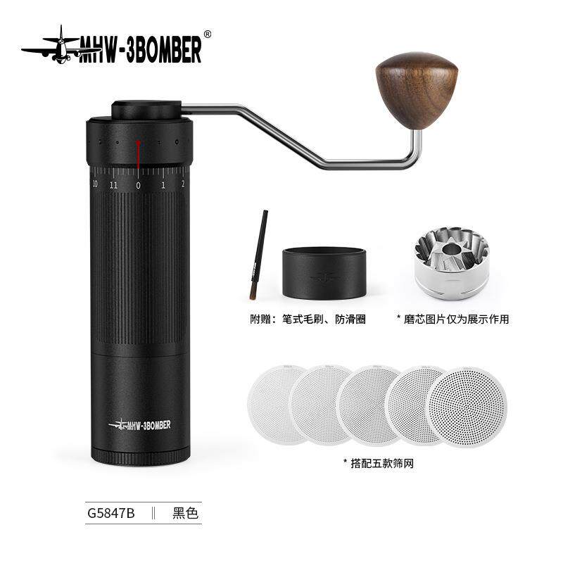 摩TIM61EMO3RE栗咖子CS手摇咖啡研磨机轰炸机家用便携啡研泰磨器