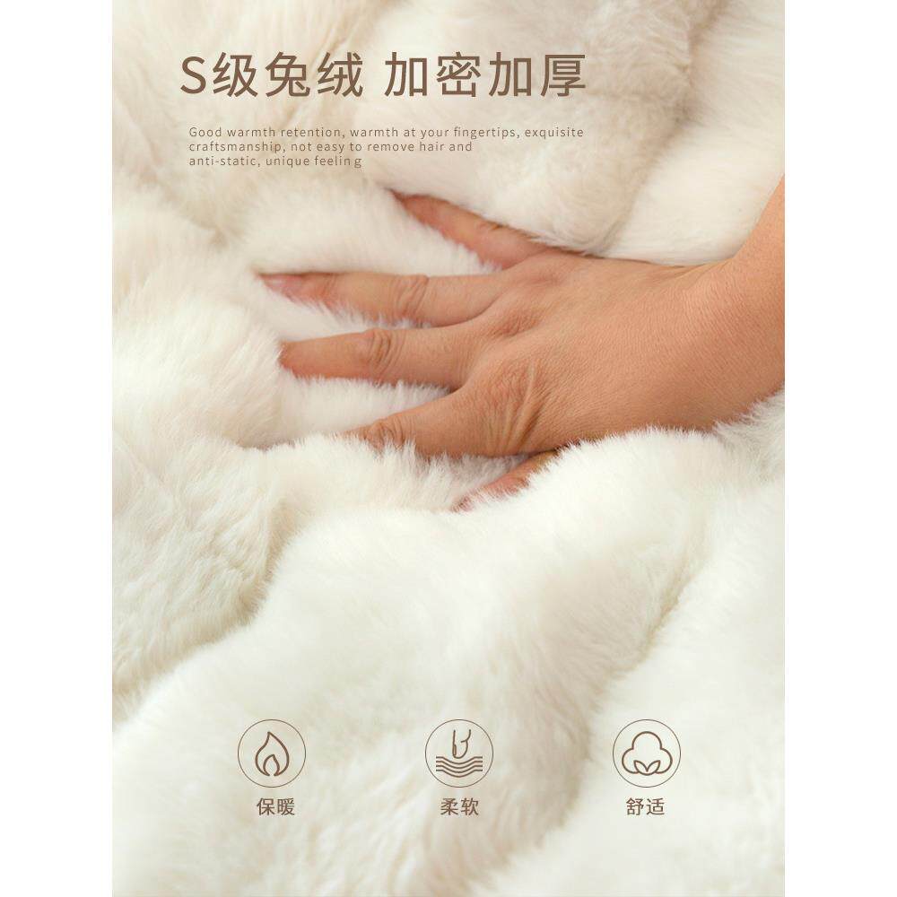 兔兔绒躺椅懒垫子冬折季靠背一体摇椅垫子通用加厚FS757517叠椅子