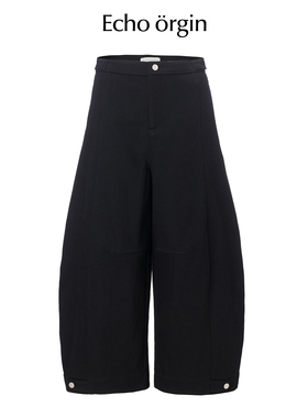 EO设计师品牌秋冬新精纺棉质立体剪裁休闲百搭显瘦直筒弯刀牛仔裤