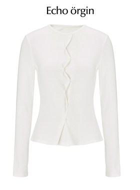 EO设计师品牌天丝羊毛扭扭打底衫修身显瘦长袖上衣毛针织衫高级感