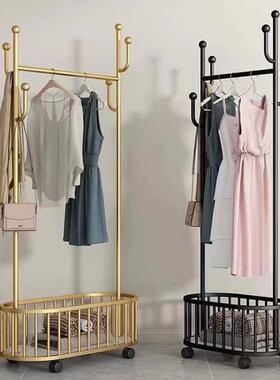 简地易舍家用衣架落地式卧落衣架卧室ONW房帽间可移宿动衣架