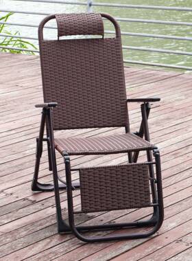 手工编藤折用叠新中椅客式藤椅家阳台靠背椅子午睡椅便携DT-SZ02