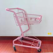 地摊网粉色手推车车便利店超购市物车小红型手推655现货