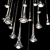 商网红吊灯用简397约轻奢雨流星小吊灯客厅梯灯餐厅吧台卧室装 饰