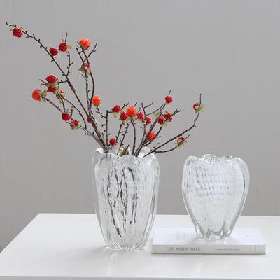 现代轻摆奢玻创意气泡透明璃花瓶客厅玄关样板间BXV25504餐家居装