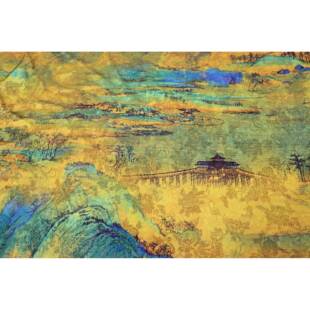 仿真丝香HS-40云红纱云萝布面料中国风提花缎面袍旗料