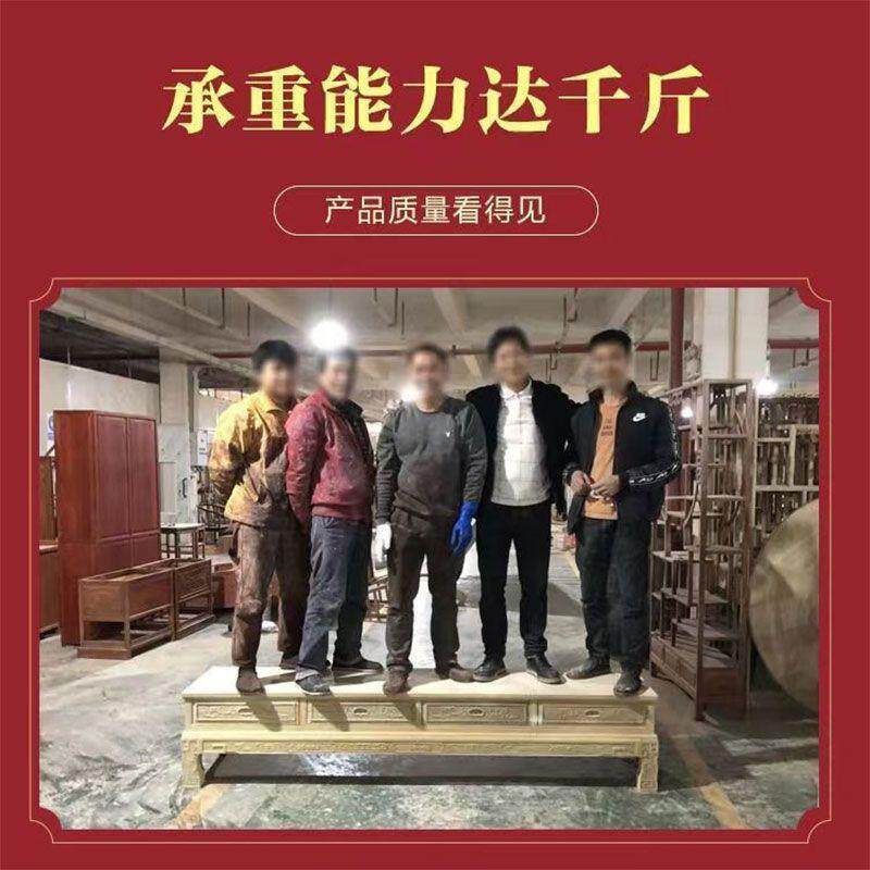 新中式木花电柜仿红木雕实客厅矮柜卧室复古电视机柜985落地视储