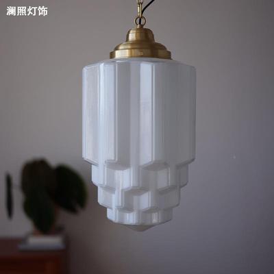 法式古artd业eco玻璃吊灯餐厅卧室中客厅房8复古美洋式工咖啡厅灯