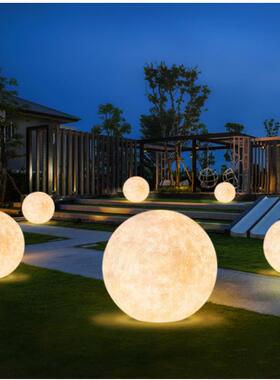 户外防太HT-9201阳能月灯景亮观院庭别墅花园灯圆球氛围水草坪落