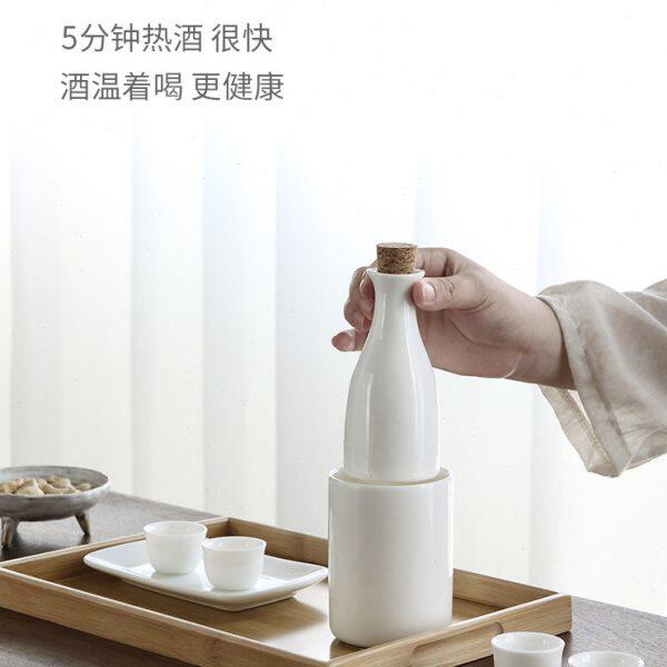 羊脂玉白瓷温酒器家用烫酒老式怀旧热酒器中国风复古暖黄酒温酒壶