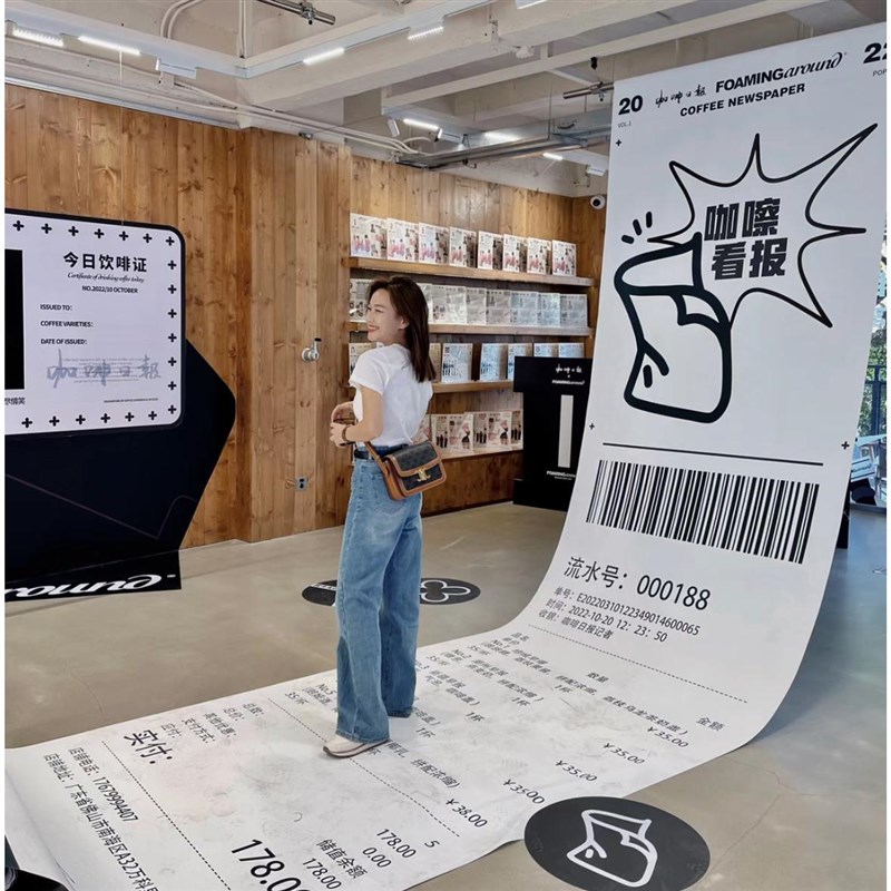 网红消费账单g打卡背景挂布餐厅墙面菜单挂布美陈长条氛围感装饰