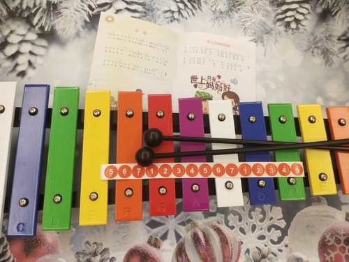 包邮早教15音铝板琴 专业钟琴手敲琴专业铝板琴T钟琴带包 音超准