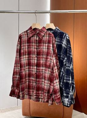 【妍妍粉丝专享】2025新款复古格子衬衫ONSC2075115706