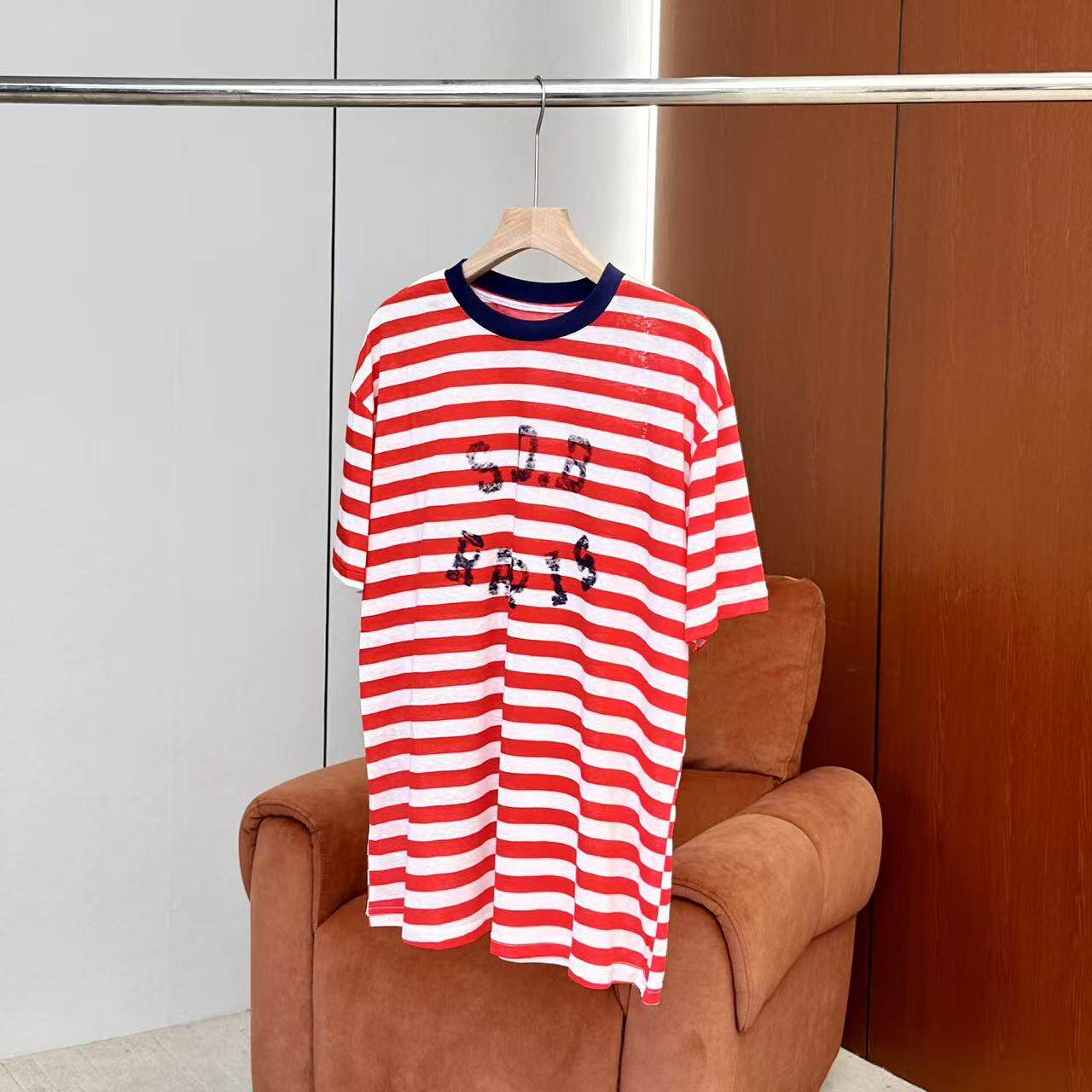 【妍妍粉丝专享】26新款休闲慵懒风条纹圆领短袖ONST201636161