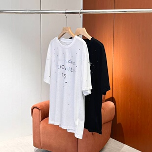 满天星水钻字母印花T恤ONST178636120 26新款 妍妍粉丝专享