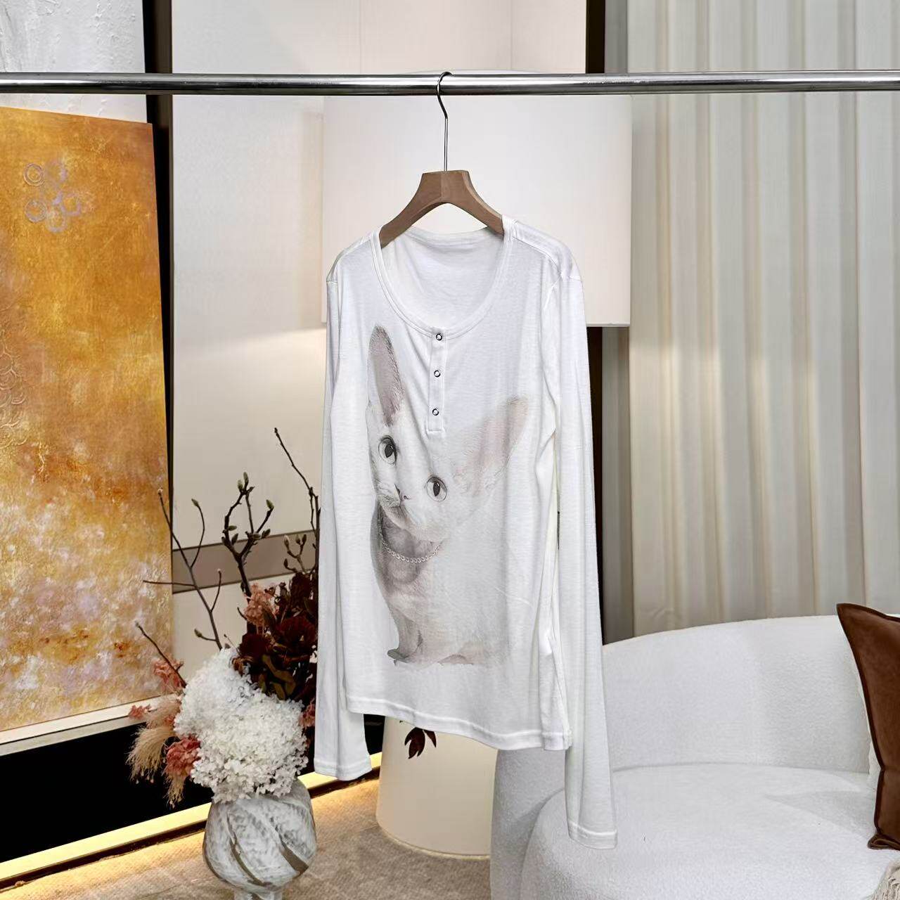 【妍妍】猫咪印花防晒显瘦皮肤衣 ONST236636222