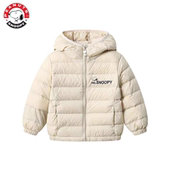 白鸭绒保暖衣服男女童冬款 史努比儿童轻薄羽绒服2025新款 冬季 外套