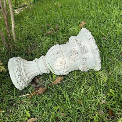 高脚花盆式脚复高古奖杯花盆仿古罗马柱VCR风摄影道欧具格装饰品