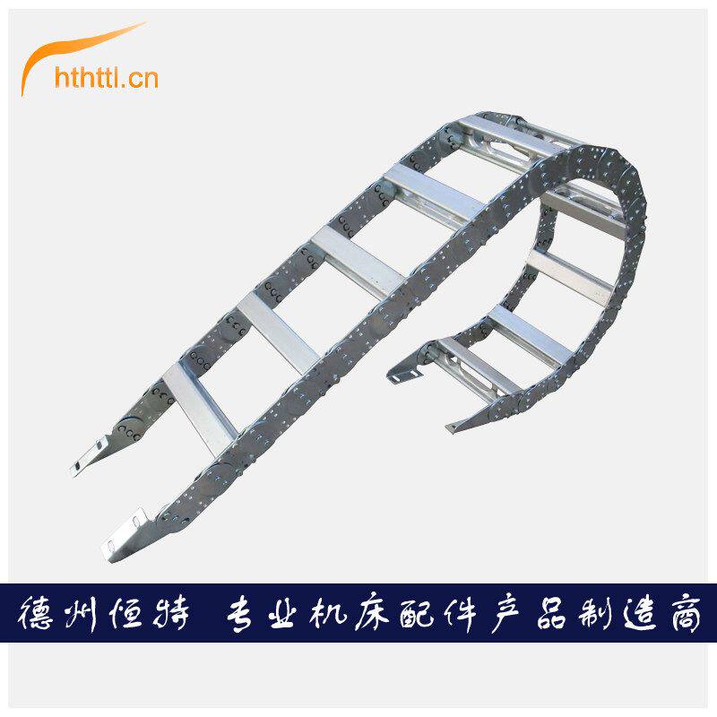 机床雕刻机配件工程钢制拖链桥式 碳钢材质 金属坦克链钢铝拖链