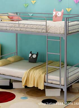 艺铁架床床单人双上下铺床44963铁架床高低床宿舍床高架床铁学层