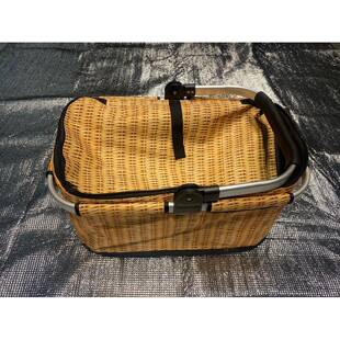 鲜仿藤印花购物篮块藏冰冷袋户冰外便KTB携保甜品野餐