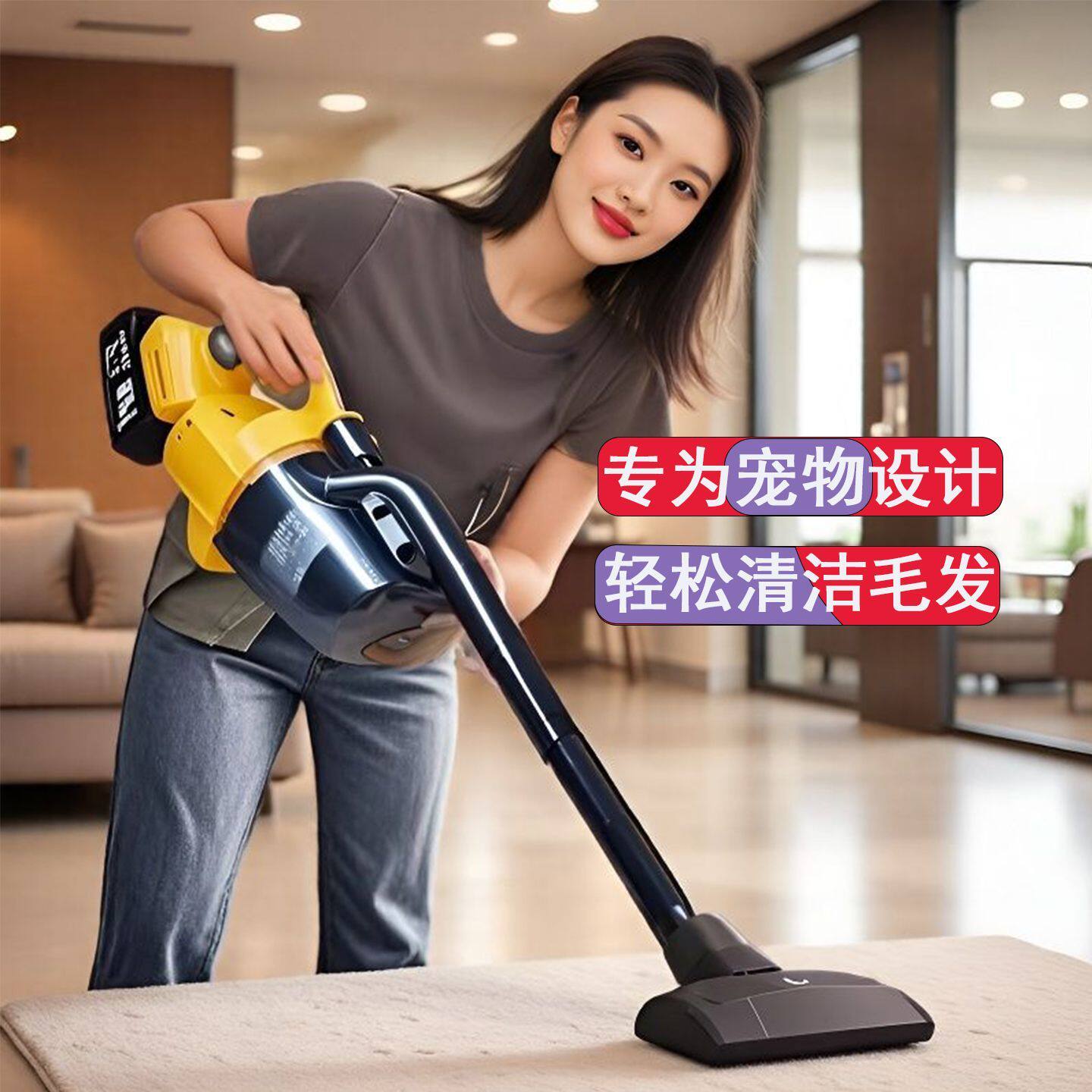 新款车载吸尘器大功率无线大吸力工业吸尘电机车用家用清洁器车用