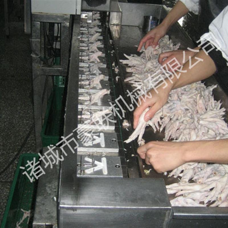 网红泡椒鸡爪凤爪切割机 鸡爪分段机 鸡脚分切设备