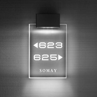 星级酒店门牌发光带灯标识牌KTV包房号码牌会所房间号亮灯指示牌