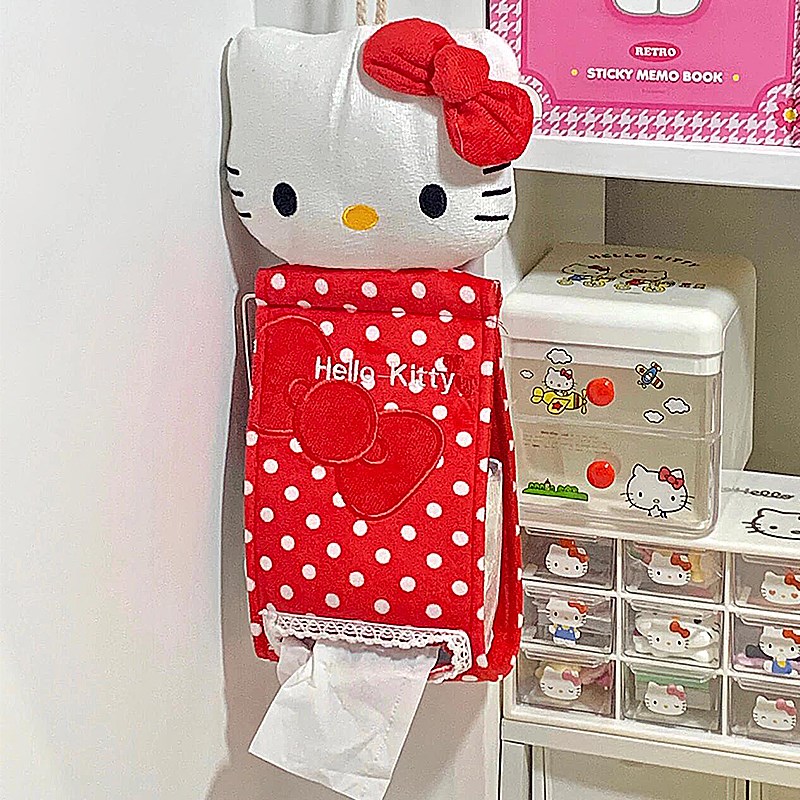 Kitty纸巾套卫生间厕所纸巾盒A可爱壁挂式免打孔卷纸置物架抽纸盒