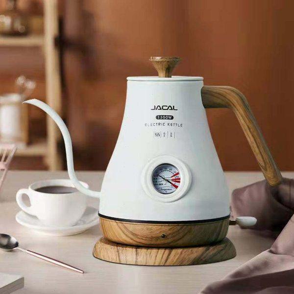 5ZW咖啡壶复古手冲细口长嘴恒温电热烧水壶显示温度表泡茶不,餐饮具,咖啡壶,淘宝优惠券,粉丝福利购,淘宝优惠卷