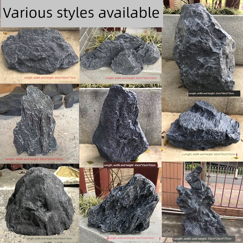 彷石彷石玻璃纤维微景观舞台道具园林庭院空心假Z山装饰摆件
