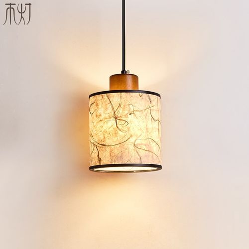 卧室床头小吊灯长线手工宣纸灯新中F式禅意茶室餐厅岛台中古风夜