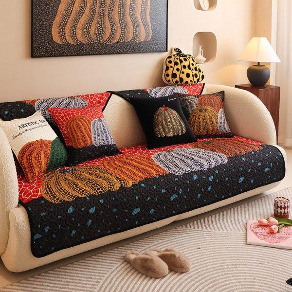 2024新款时尚轻奢沙发垫四季通用客厅防滑坐垫流行南瓜沙发巾套子,居家布艺,沙发垫,淘宝优惠券,粉丝福利购,淘宝优惠卷