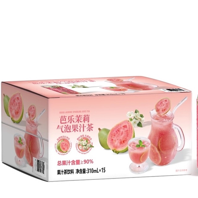 山姆超市DRINKSBA芭乐茉莉气泡果汁茶饮料气泡水