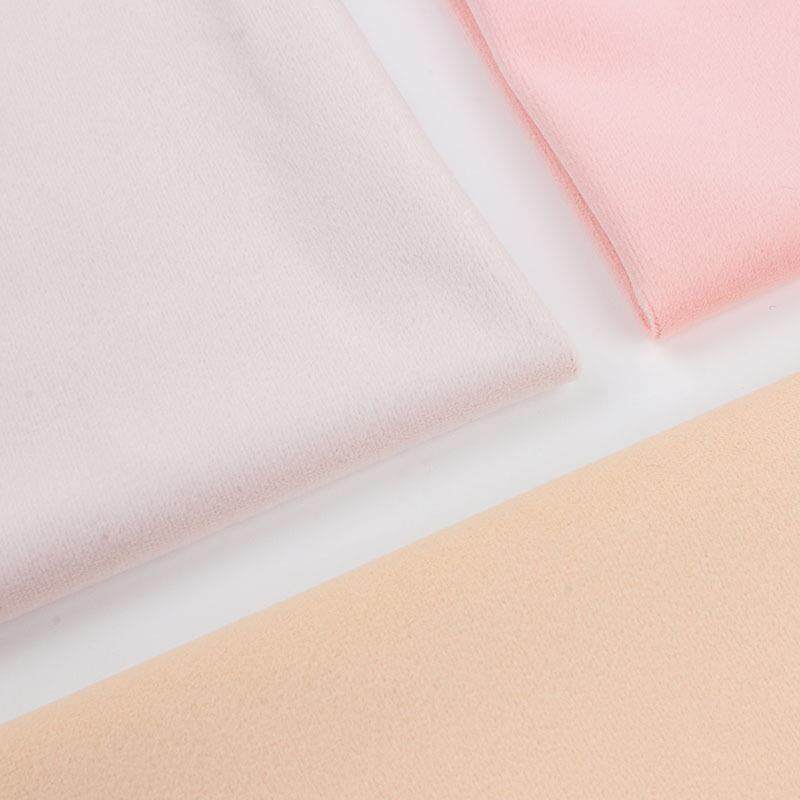 家180g涤纶朵保绒单面弹力针织丝绒布云暖服装纺PDS布艺礼服面料